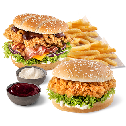 Zinger, Grander, 2x mali krumpirići, 2 umaka - cijena, promocije, dostava