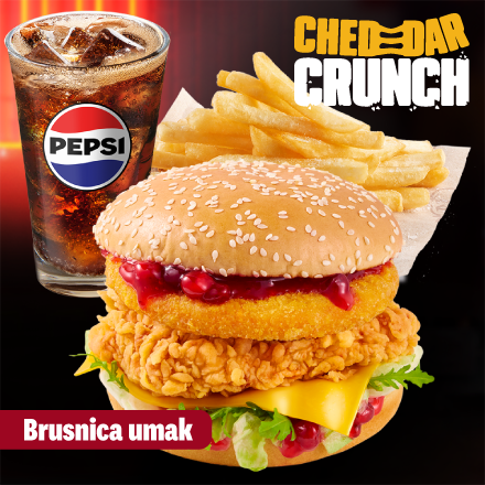 Cheddar Crunch Brusnica Menu
