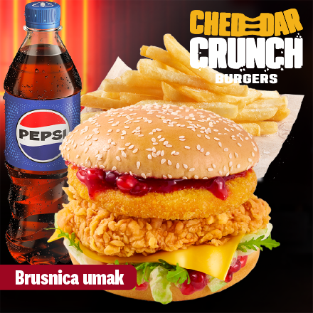 Cheddar Crunch Brusnica Menu