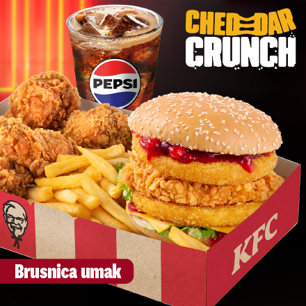 Double Cheddar Crunch Brusnica Box