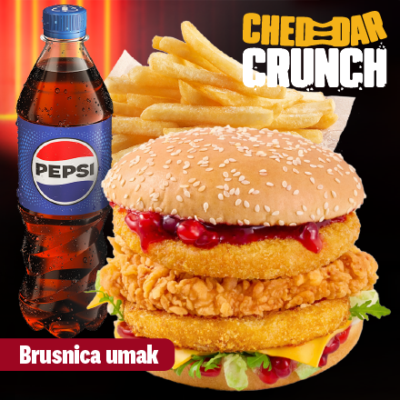 Double Cheddar Crunch Cranberry Menu