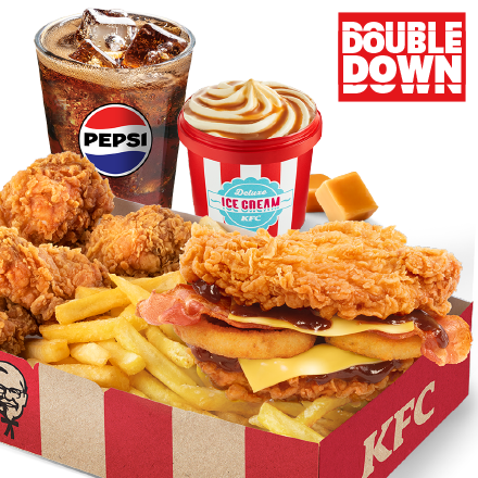 Double Down Box and Ice Cream
