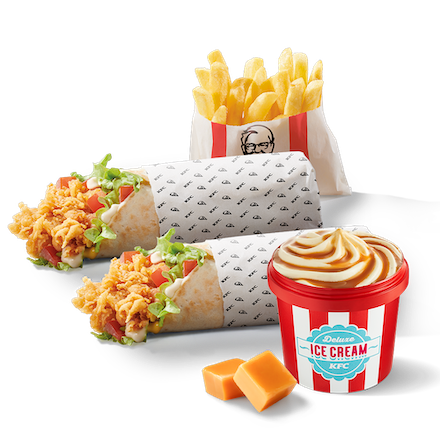 #10. 2 iTwist + Kis sült burgonya + választható Deluxe Ice Cream (Kicsi)