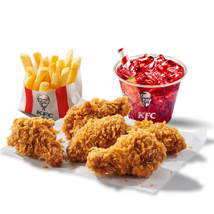 #17. 5 Hot Wings + Bubble Tea (Small) + Small Fries