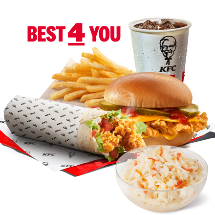 Best4You Sajtburger + iTwist + Coleslaw