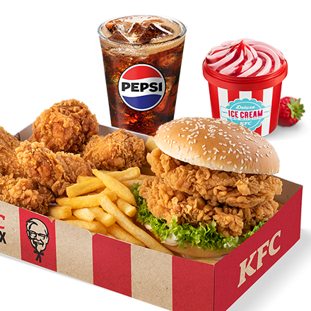 Dupla Zinger Box + Deluxe Ice Cream (kicsi)