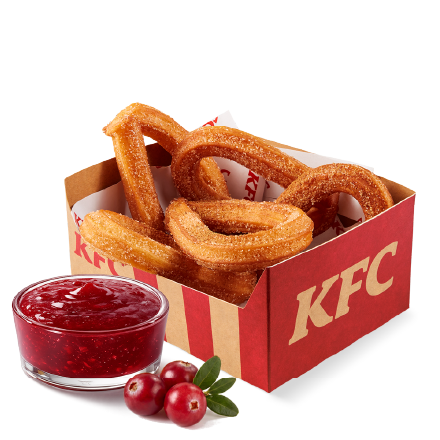 5 db Churros Áfonya Öntettel