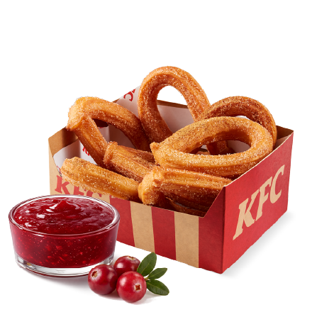 7 db Churros Áfonya Öntettel