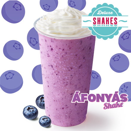 Shake Deluxe: Áfonyás XL- Tejszínhabbal
