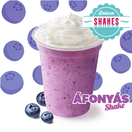 Shake Deluxe: Áfonyás L- Tejszínhabbal