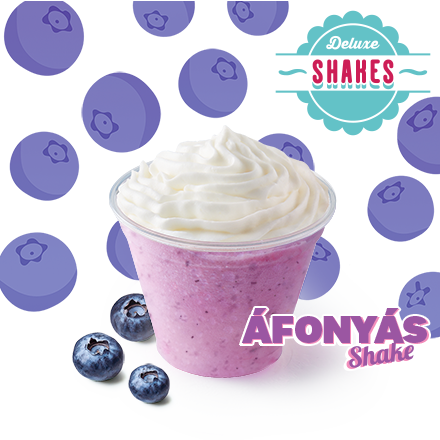Shake Deluxe: Áfonyás S - Tejszínhabbal