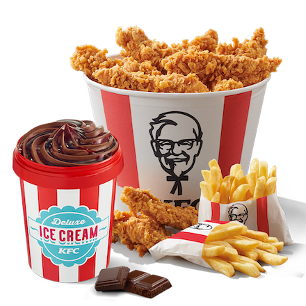 15 Strips Kosár + Nagy Deluxe Ice Cream