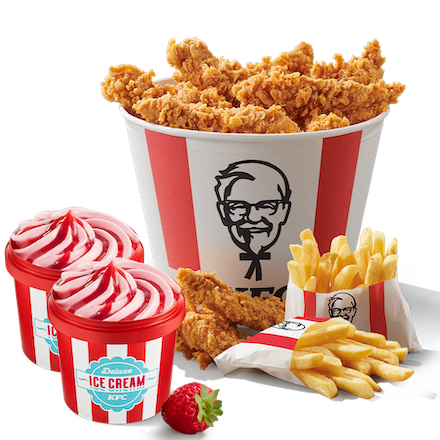 15 Strips Kosár + 2 Kis Deluxe Ice Cream