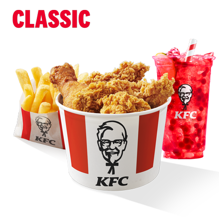 Bucket for One Meal Classic with Bubble Tea