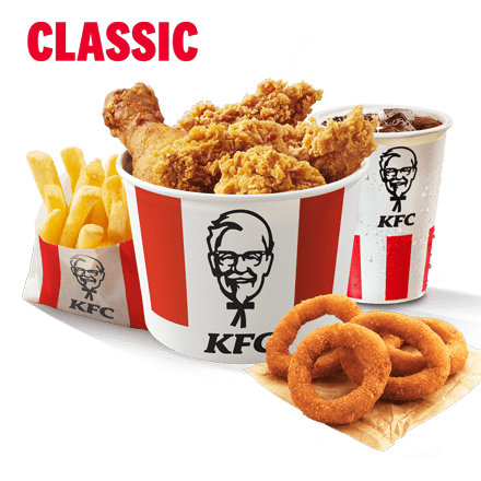 Bucket for One Meal - Classic + 4 Onion Rings