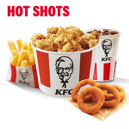 Bucket for One Meal - Hot Shots + 4 Onion Rings