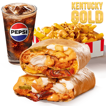 Kentucky Gold Wrapper Menü Kentucky Gold Sült Burgonyával - ár, akciók, kézbesítés
