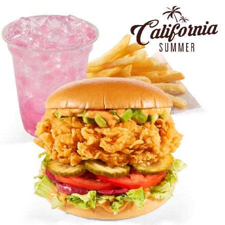 California Burger Meal with California Soda