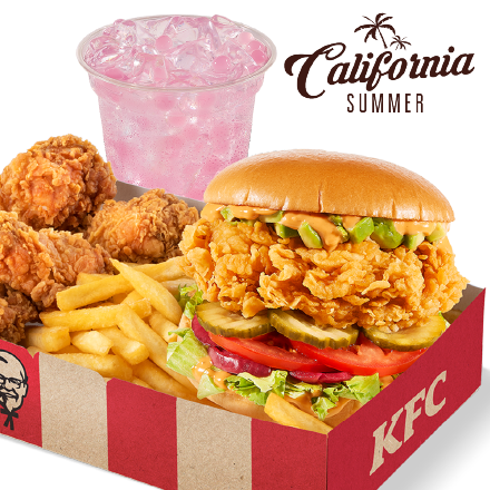 California Burger Box California Soda-val