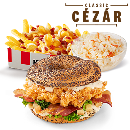 Cézár Bagel Menü - Cézár Burgonyával