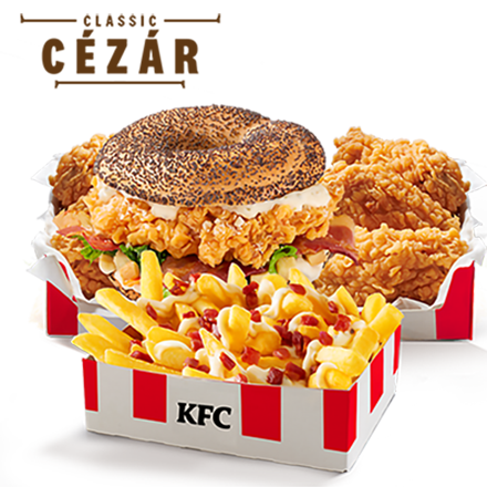 Caesar Bagel Box with Caesar Fries