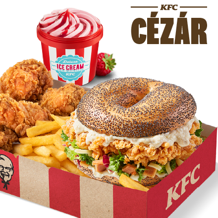 Caesar Bagel Box + Deluxe Ice Cream (small)