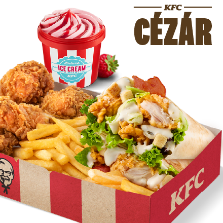 Caesar Wrap Box + Deluxe Ice Cream (small)