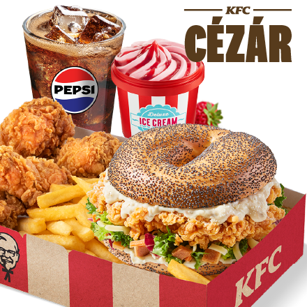 Caesar Bagel Box + Deluxe Ice Cream (small)