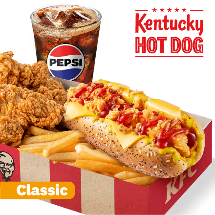 Klasszik Kentucky Hot Dog Box - ár, akciók, kézbesítés