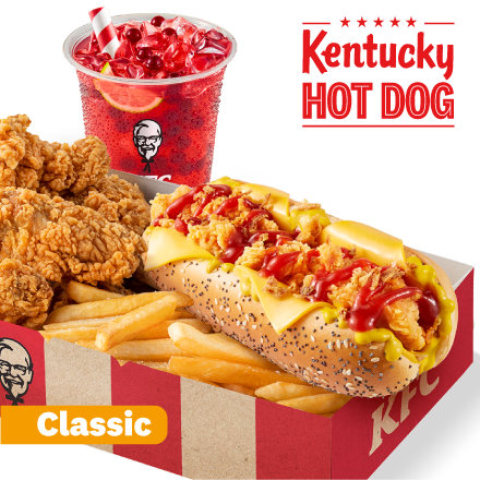 Klasszik Kentucky Hot Dog Box + Bubble Tea - ár, akciók, kézbesítés