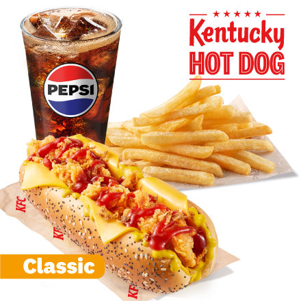 Klasszik Kentucky Hot Dog Menü - ár, akciók, kézbesítés