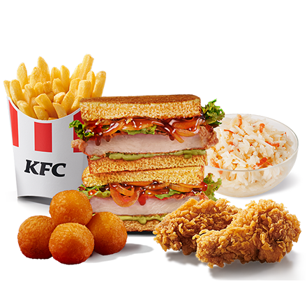 Spicy Katsu Sando Menü + 4 Sajtgolyó + 2 Hot Wings