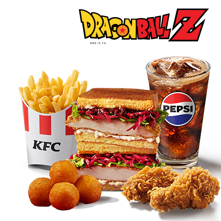 Teriyaki Katsu Sando Meal + 4 Cheeseballs + 2 Hot Wings