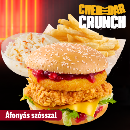 Cheddar Crunch Burger Cranberry Meal