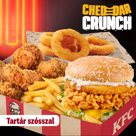 Cheddar Crunch Burger Tartar Box + 4 Onion Rings
