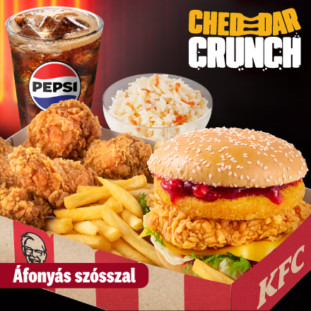 Cheddar Crunch Burger Cranberry Box + Coleslaw