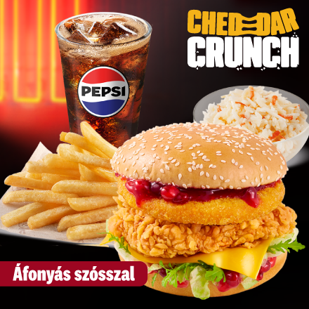 Cheddar Crunch Burger Cranberry Meal + Coleslaw