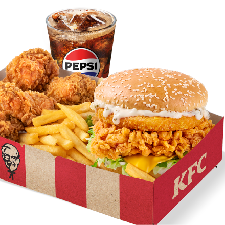 Cheddar Crunch Burger Tartar Box