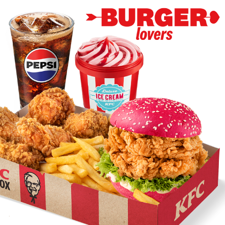 Double Zinger Lover Box + Deluxe Ice Cream of your choice (Small)