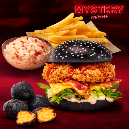 Mystery Burger Meal + 4 Mystery Snack