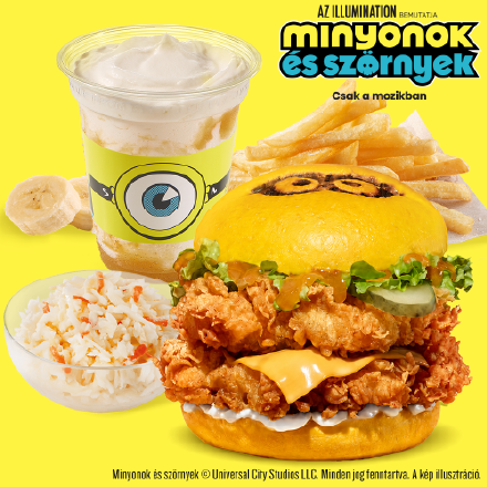 Minions Double Burger Meal with Minions Shake