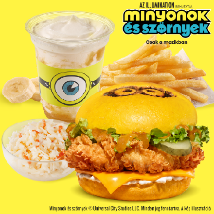 Minions Burger Meal + Minions Shake