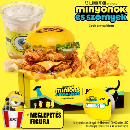 Minions Double Burger Box with Minions Shake