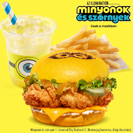 Minions Burger Meal with Minions Soda