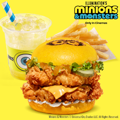 Minyonok Dupla Burger Menü - Minyonok Soda-val