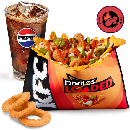 Loaded Doritos Extra Spicy Menü + 4 Hagymakarika
