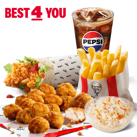 Best4You iTwist + Popcorn Chicken + Coleslaw