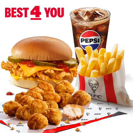 Best4You Popcorn Csirke + Sajtburger