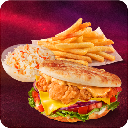 Curry Naan Burger Meal