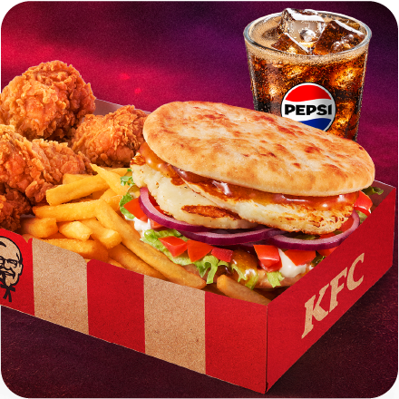 Masala Naan Halloumi Burger Box